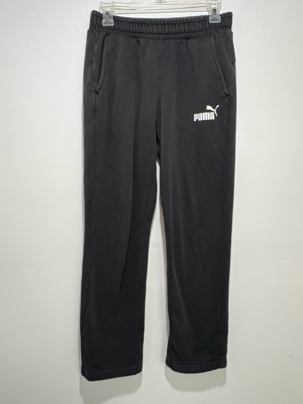 Puma Black Sweat Pants with White Logo